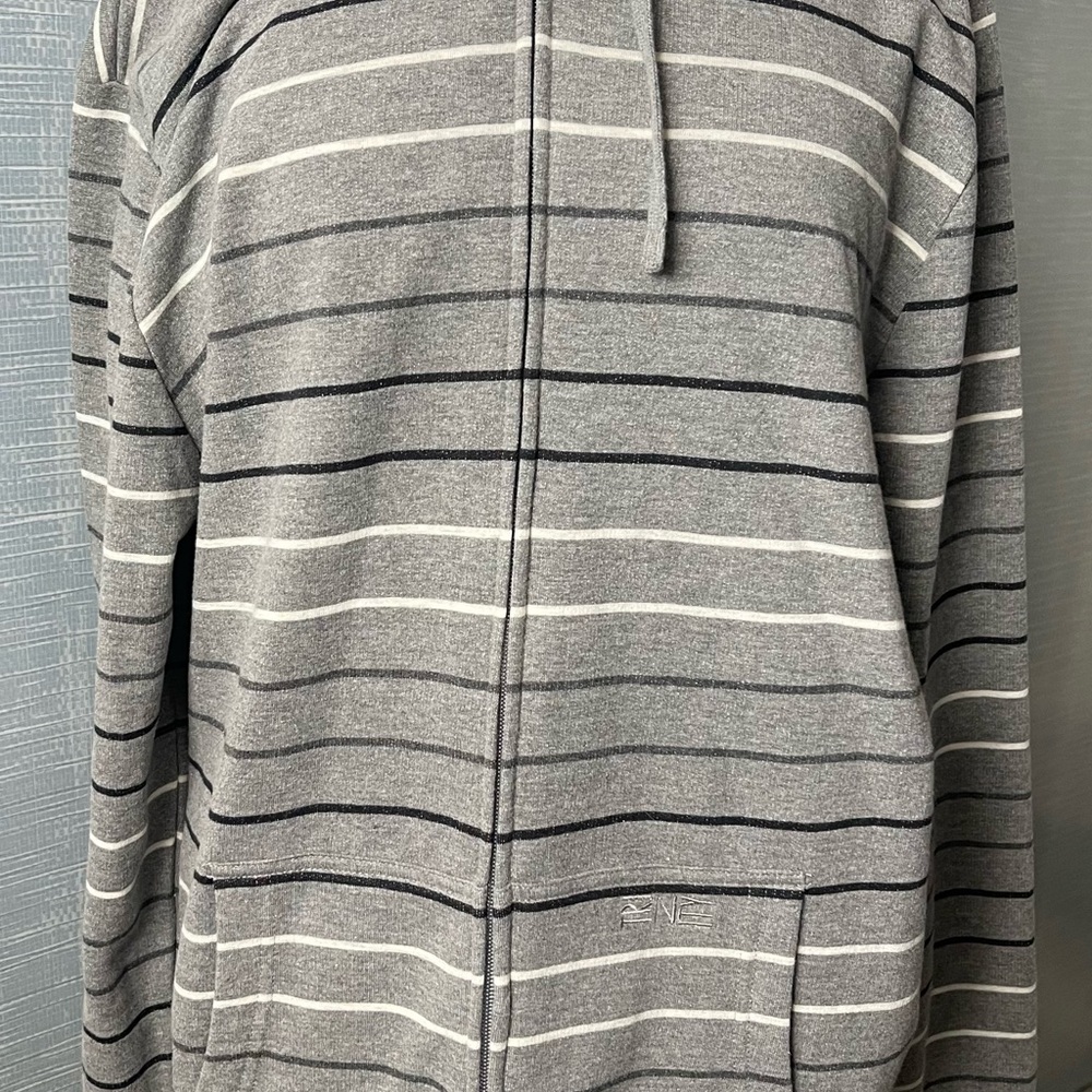 Men's Gray Striped Sweater